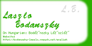 laszlo bodanszky business card